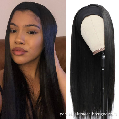 hairband  hairband  latest 18 inch wigs 100 8a 11a sunlight virgin head  headband wigs human hair frontal